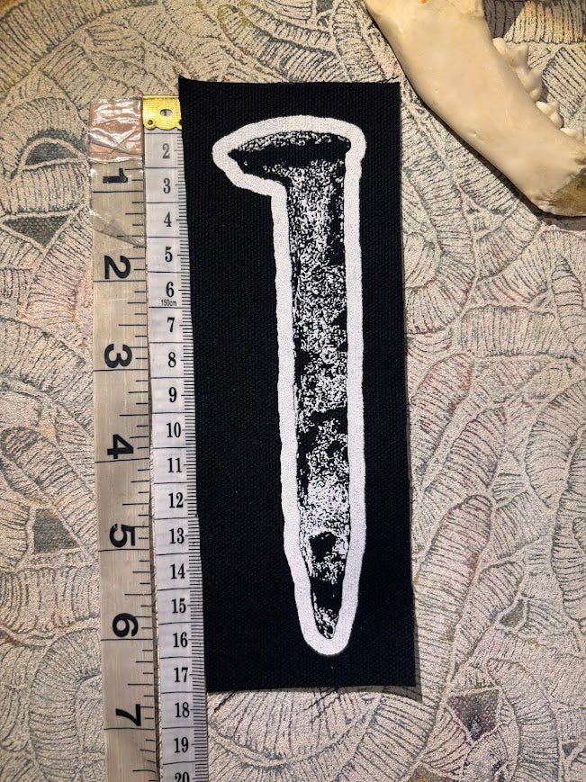Life size rail spike patch.