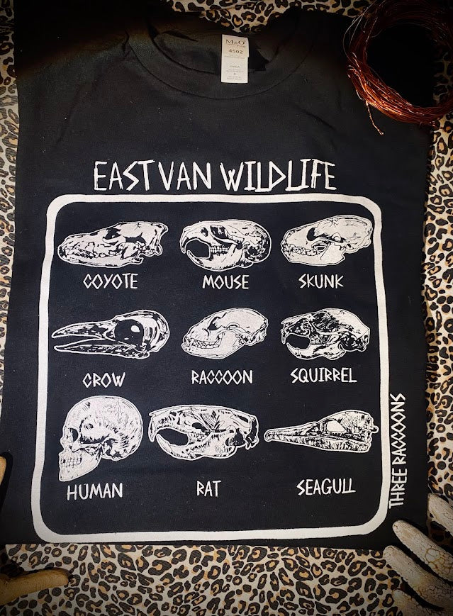 East Van Wildlife tee.