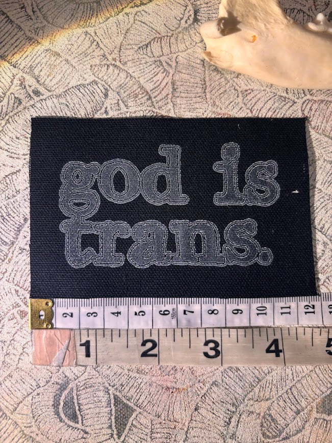 God is Trans sew on patch