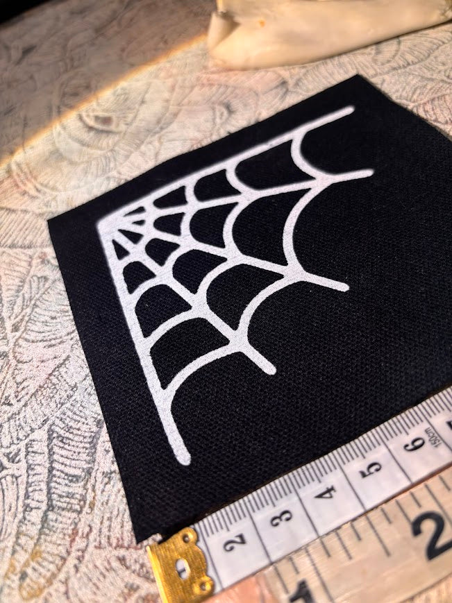 Spider Web corner sew on patch