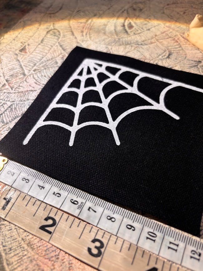 Spider Web corner sew on patch