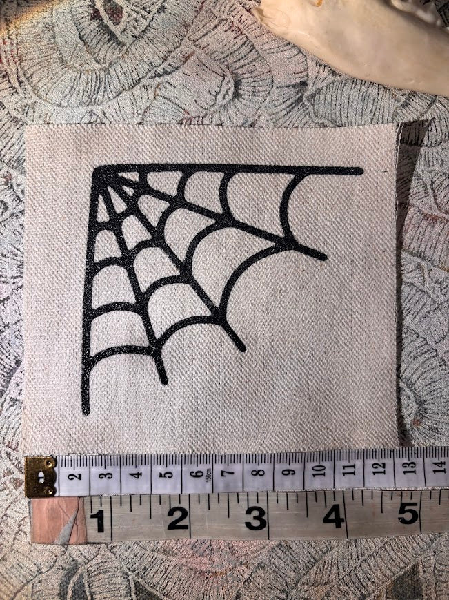 Spider Web corner sew on patch