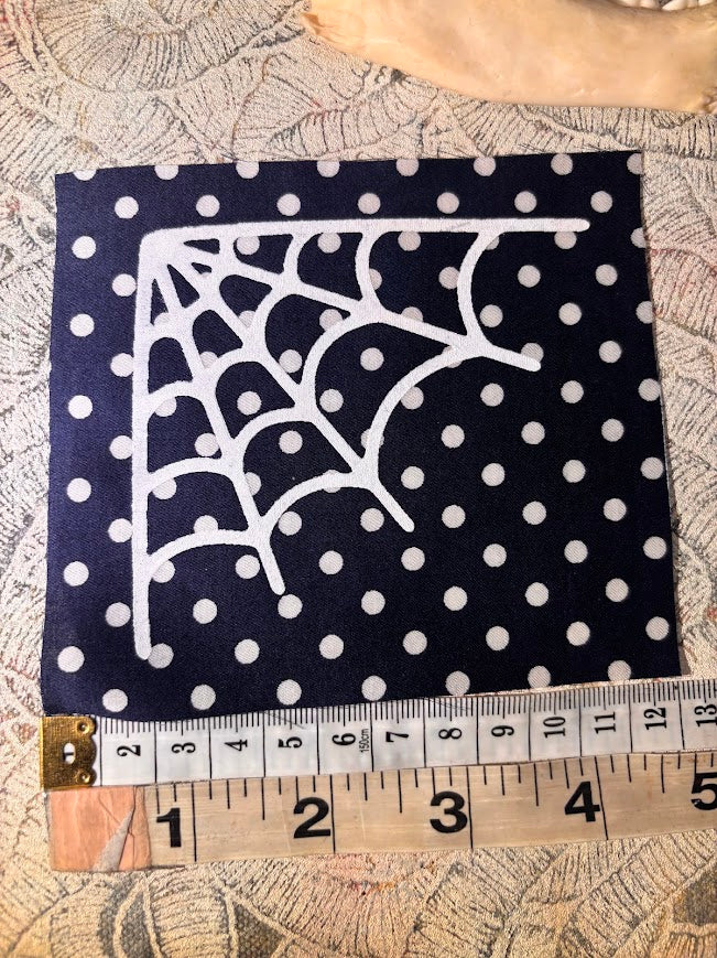 Spider Web corner sew on patch