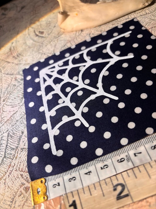 Spider Web corner sew on patch