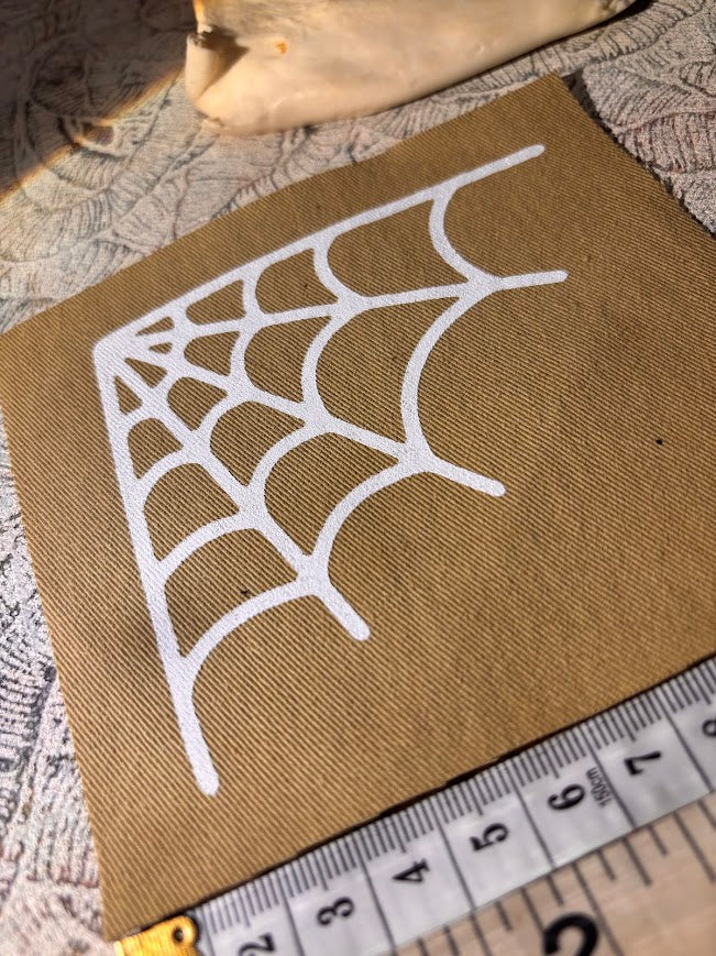 Spider Web corner sew on patch