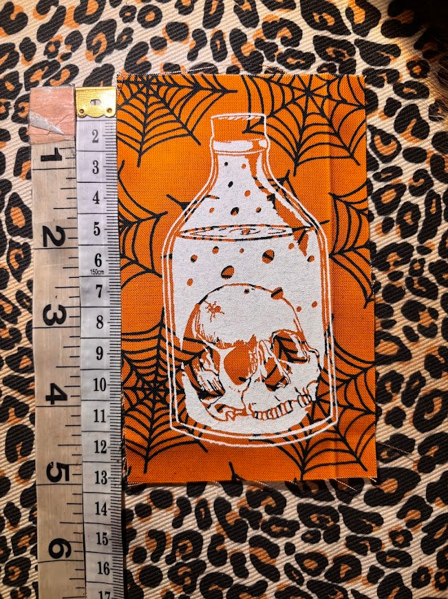 Skull in a Bottle sew on patch