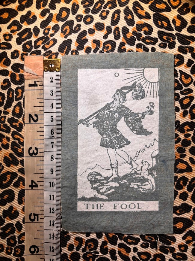 The Fool Tarot card sew on patch