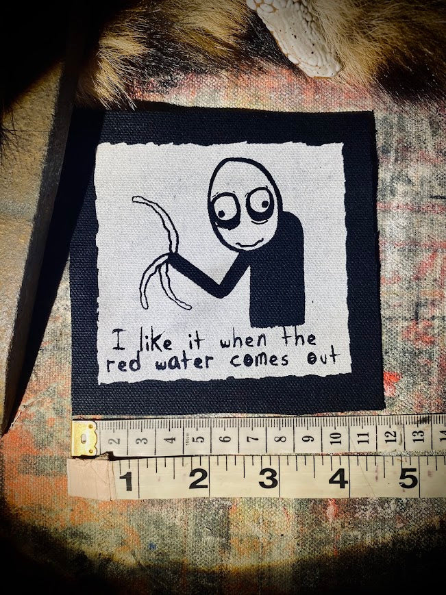 Salad Fingers sew on patch. I like it when the red water comes out.