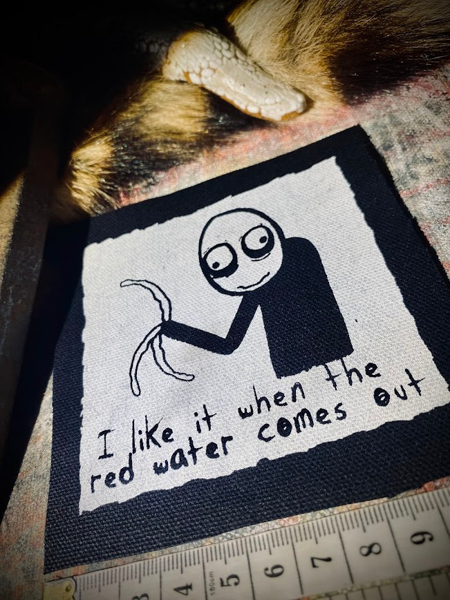 Salad Fingers sew on patch. I like it when the red water comes out.