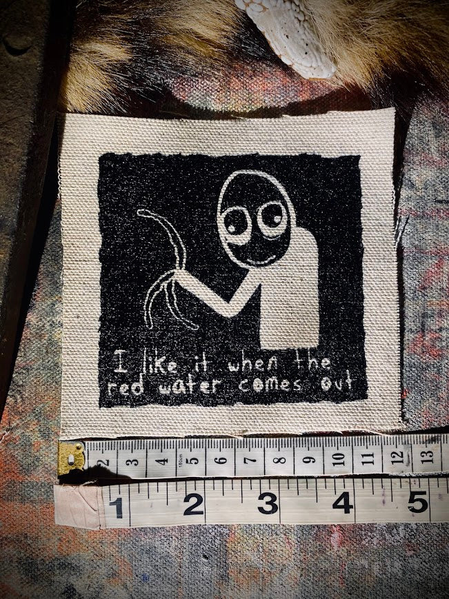 Salad Fingers sew on patch. I like it when the red water comes out.