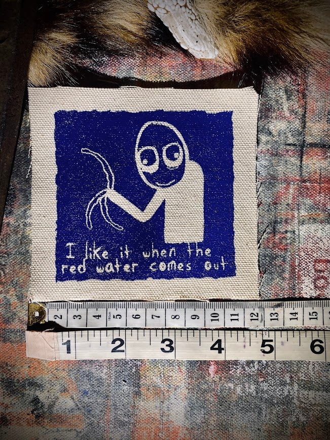 Salad Fingers sew on patch. I like it when the red water comes out.