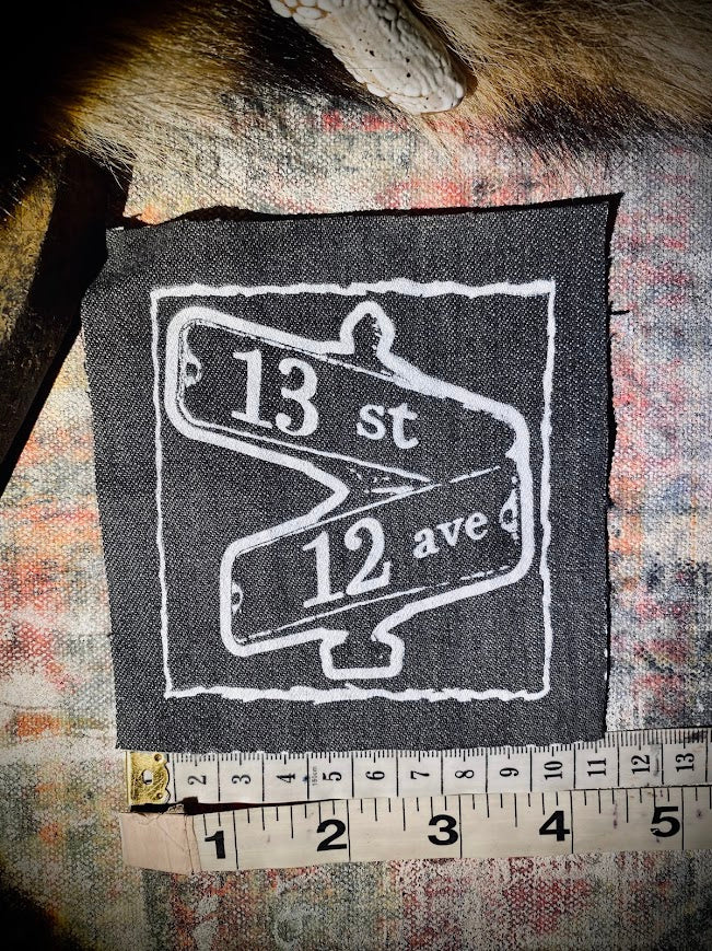 Corner of 13th and 12th, 1312 ACAB street corner sew on patch