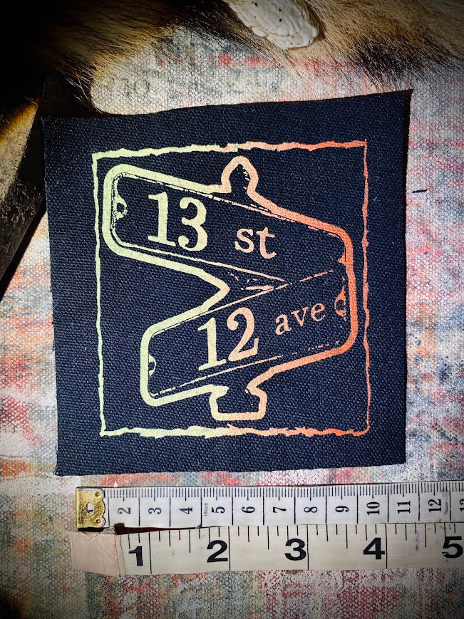 Corner of 13th and 12th, 1312 ACAB street corner sew on patch