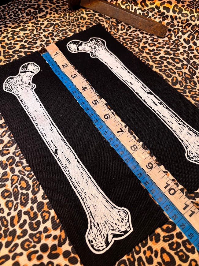 Large human femur bone sew on patch