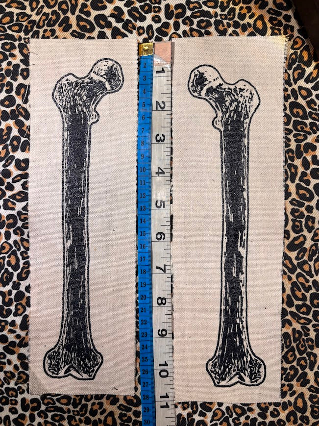 Large human femur bone sew on patch