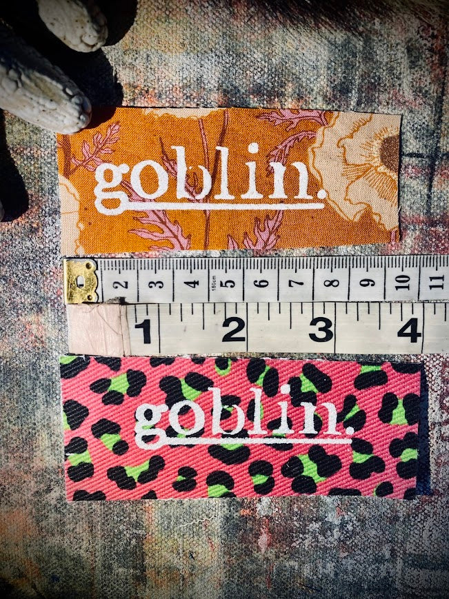 Goblin mini patch! small little patch that says goblin. for all those crusty punk and goth goblins out there.