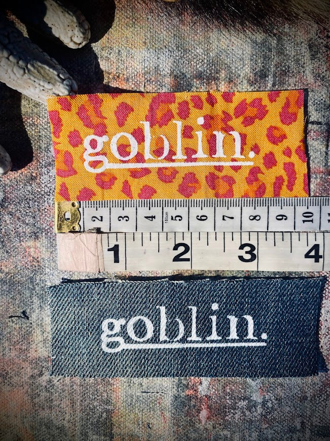 Goblin mini patch! small little patch that says goblin. for all those crusty punk and goth goblins out there.