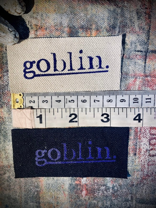 Goblin mini patch! small little patch that says goblin. for all those crusty punk and goth goblins out there.