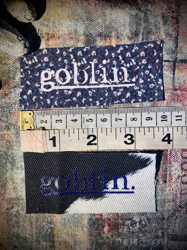 Goblin mini patch! small little patch that says goblin. for all those crusty punk and goth goblins out there.