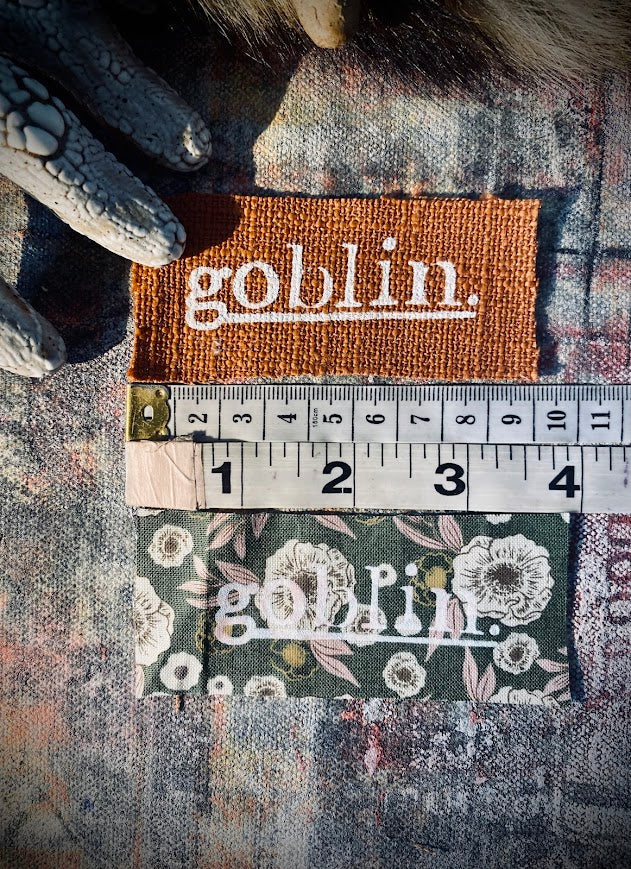 Goblin mini patch! small little patch that says goblin. for all those crusty punk and goth goblins out there.