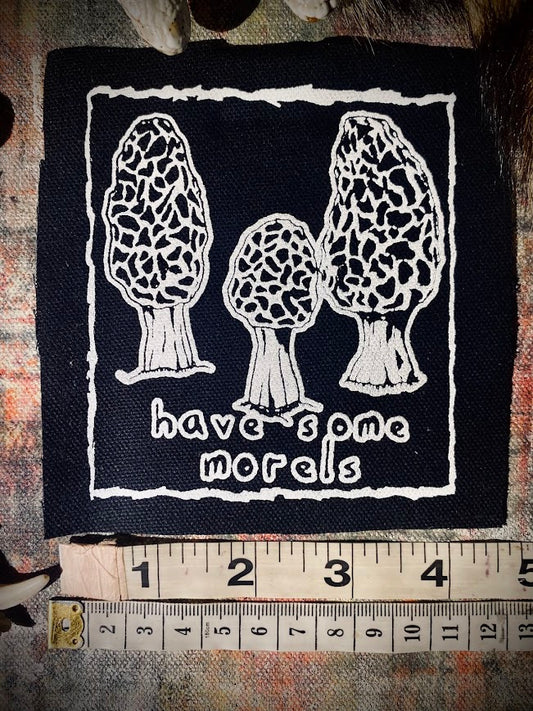 Have some Morels, morel mushroom sew on patch