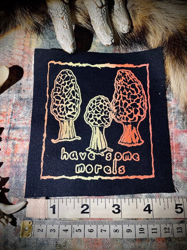 Have some Morels, morel mushroom sew on patch