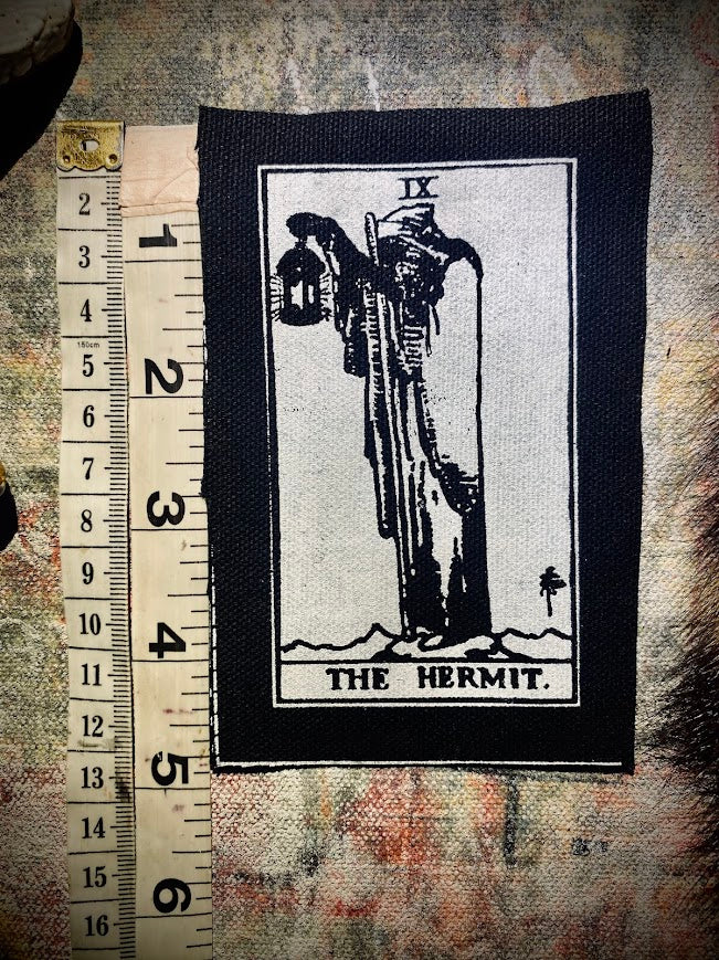 The Hermit tarot card sew on patch