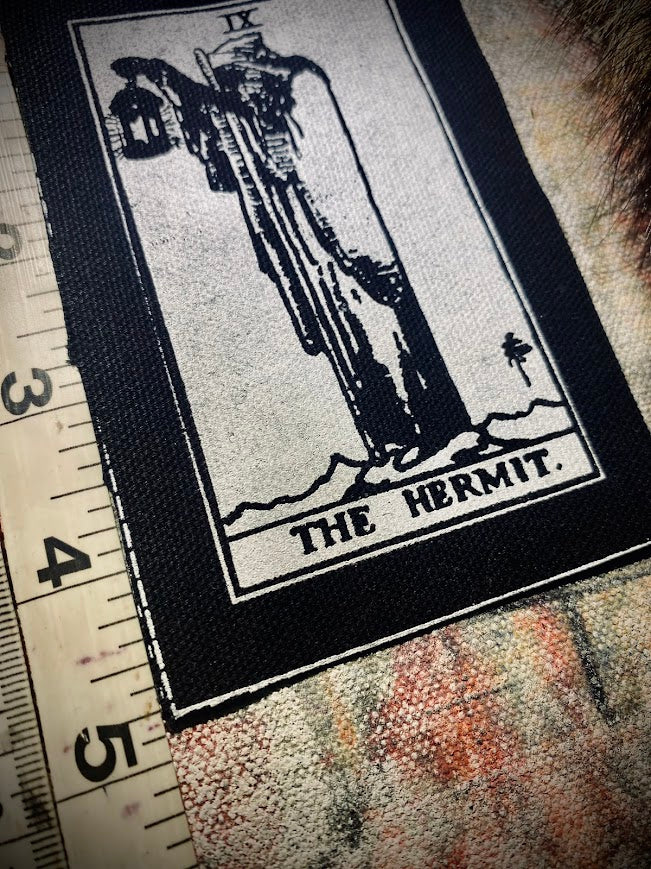 The Hermit tarot card sew on patch