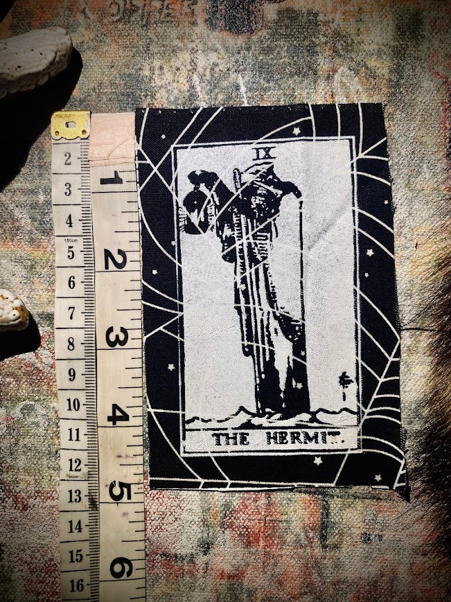 The Hermit tarot card sew on patch