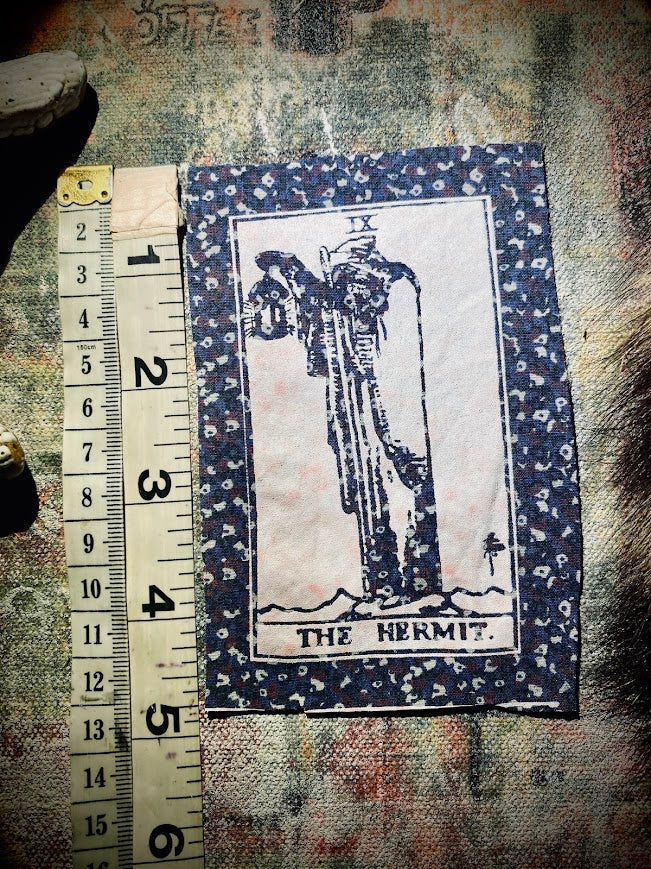 The Hermit tarot card sew on patch