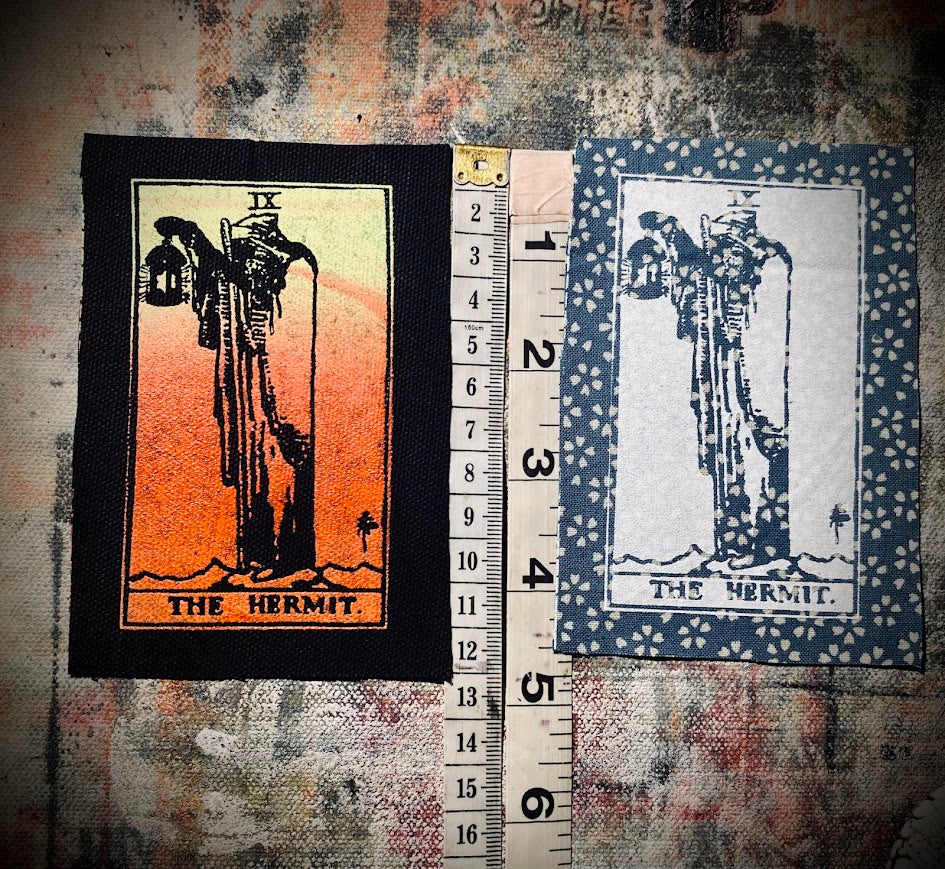 The Hermit tarot card sew on patch