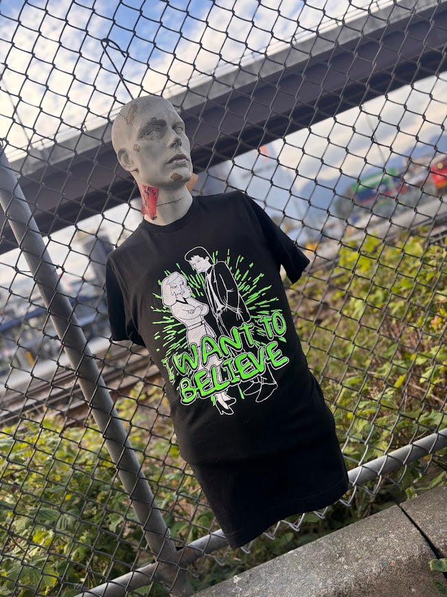 I want to believe, Simpsons x X-files tee