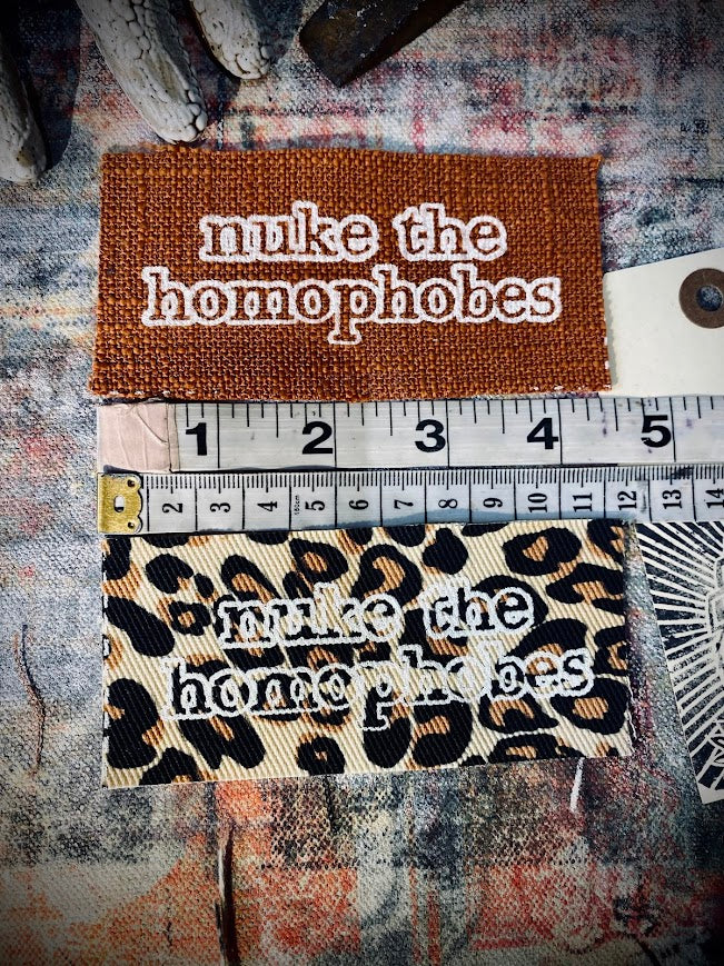 Nuke the Homophobes sew on patch