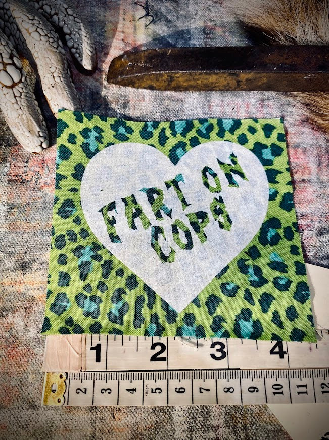 Fart on cops sew on patch