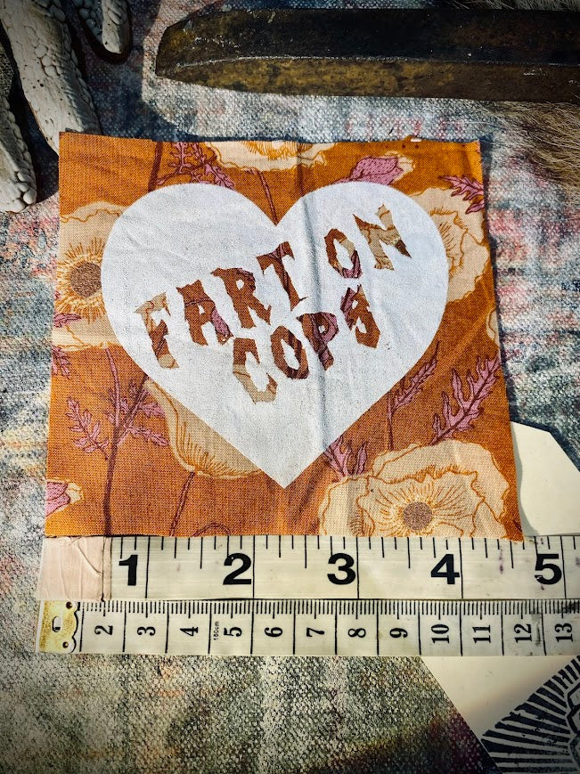 Fart on cops sew on patch