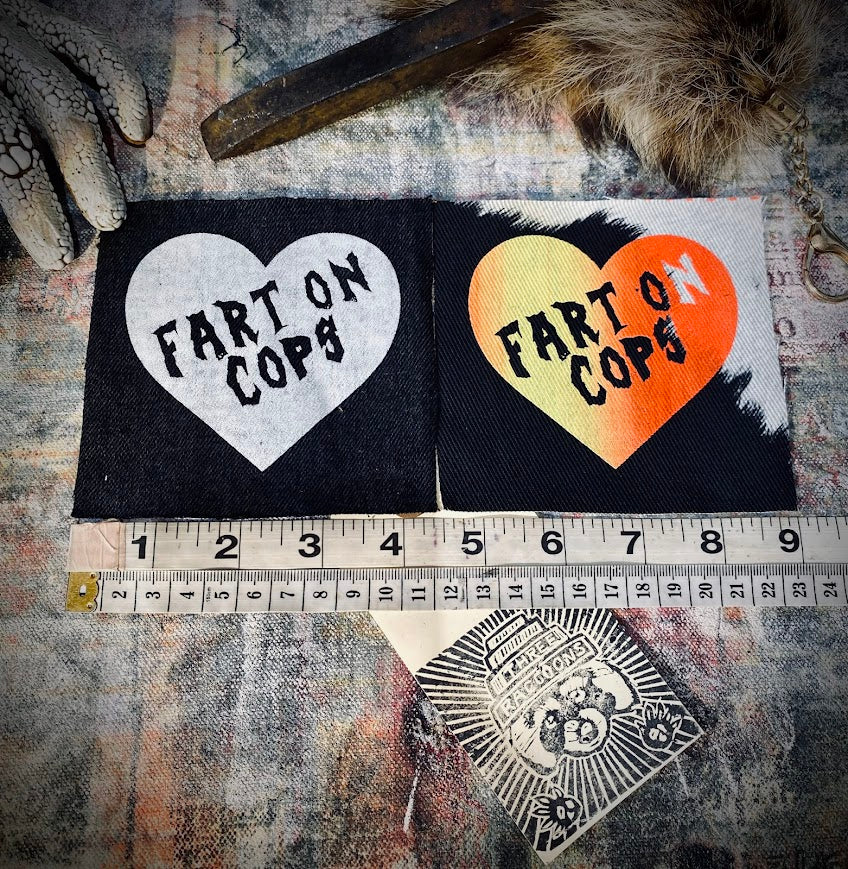 Fart on cops sew on patch