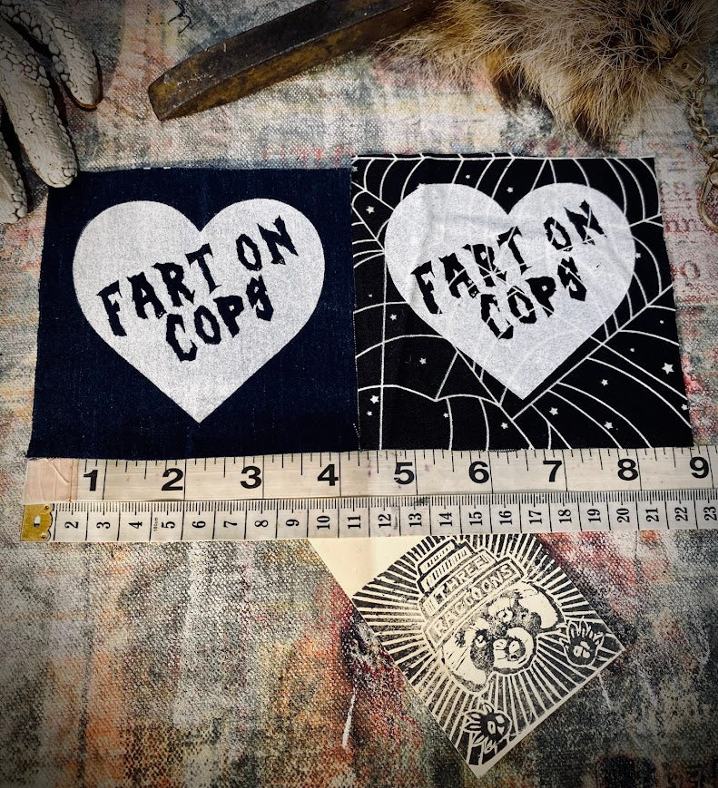 Fart on cops sew on patch