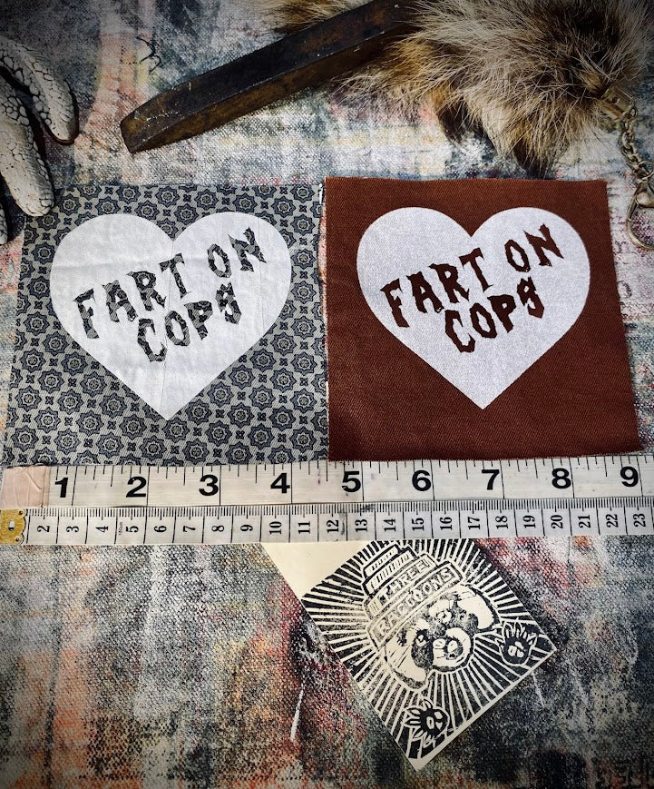 Fart on cops sew on patch