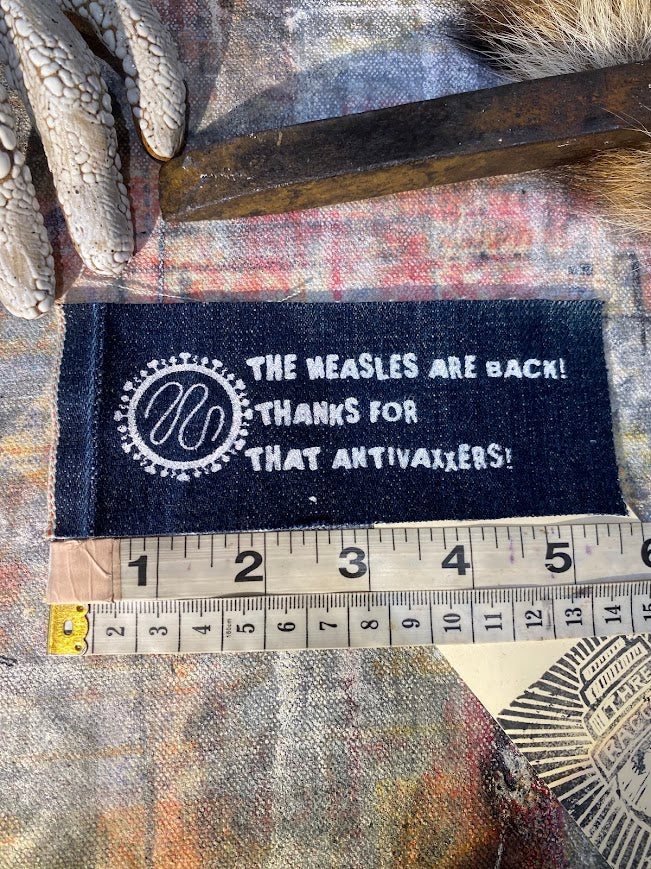 The measles are back! sew on patch