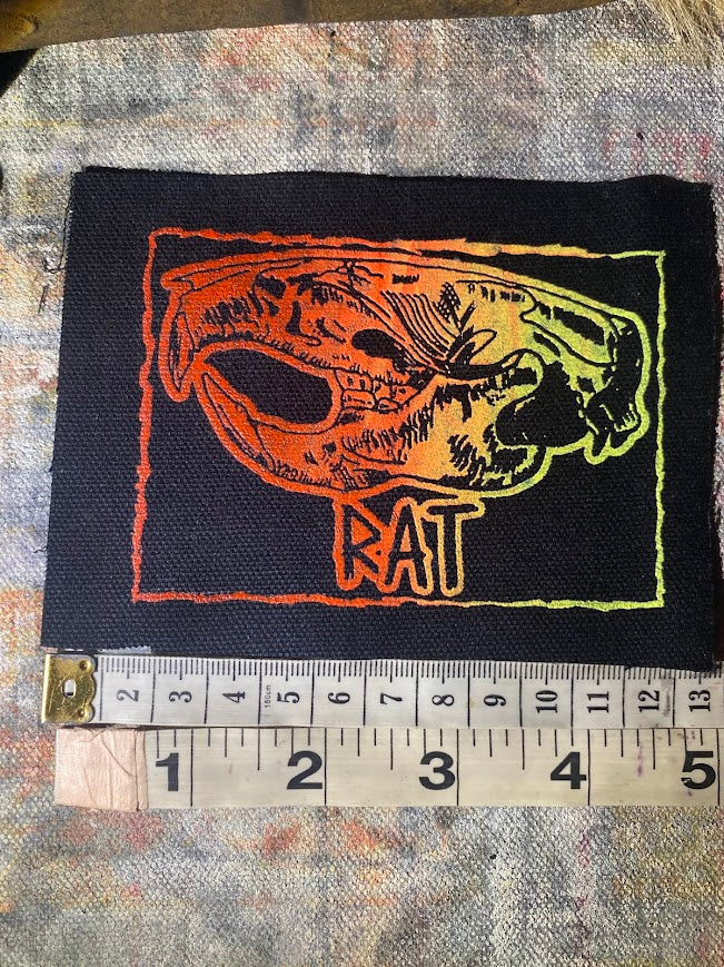 Rat Skull Sew on Patch