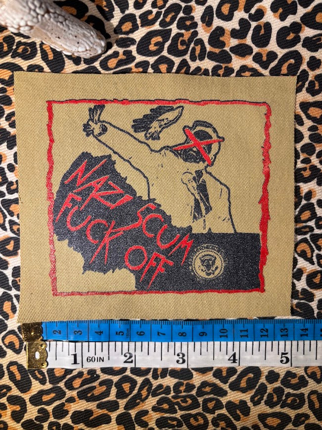 Fuck off Nazi scum patch feat. Elon Musk