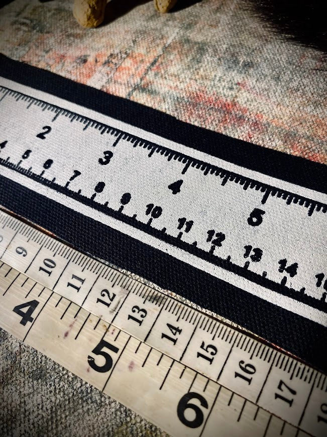 Accurate ruler sew on patch