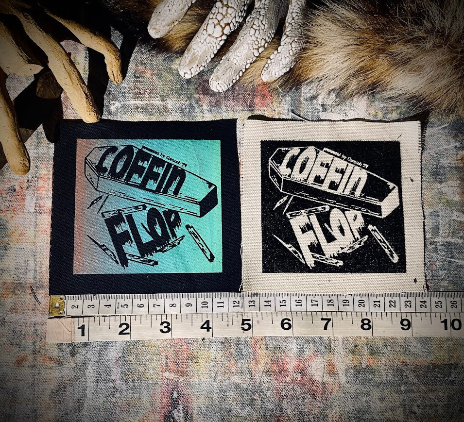 Coffin Flop by Corncob TV sew on patch. From I think you should leave