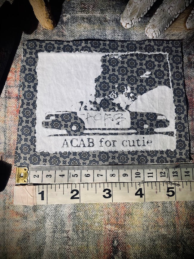 ACAB for Cutie sew on patch with burning cop car