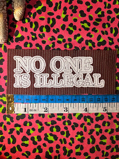 No one is illegal sew on patch
