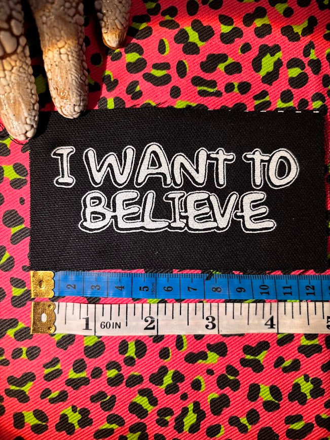 I want to believe Springfield font sew on patch