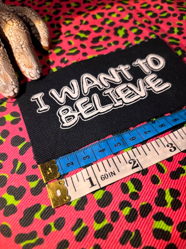 I want to believe Springfield font sew on patch