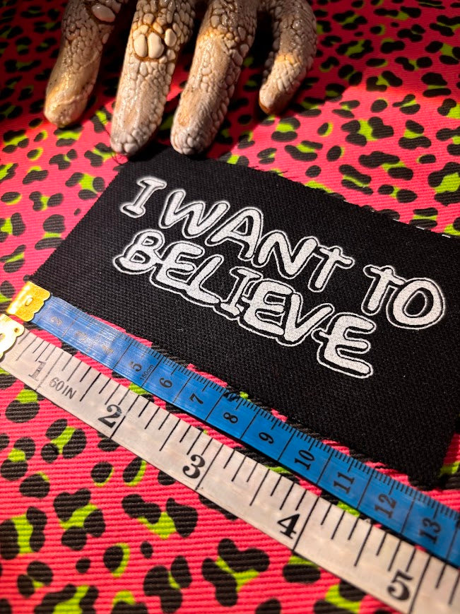 I want to believe Springfield font sew on patch