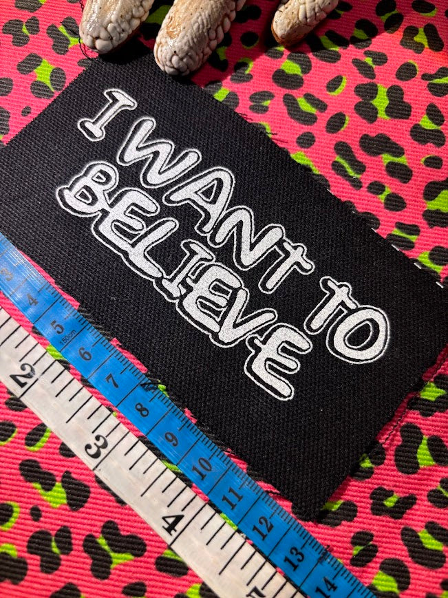 I want to believe Springfield font sew on patch