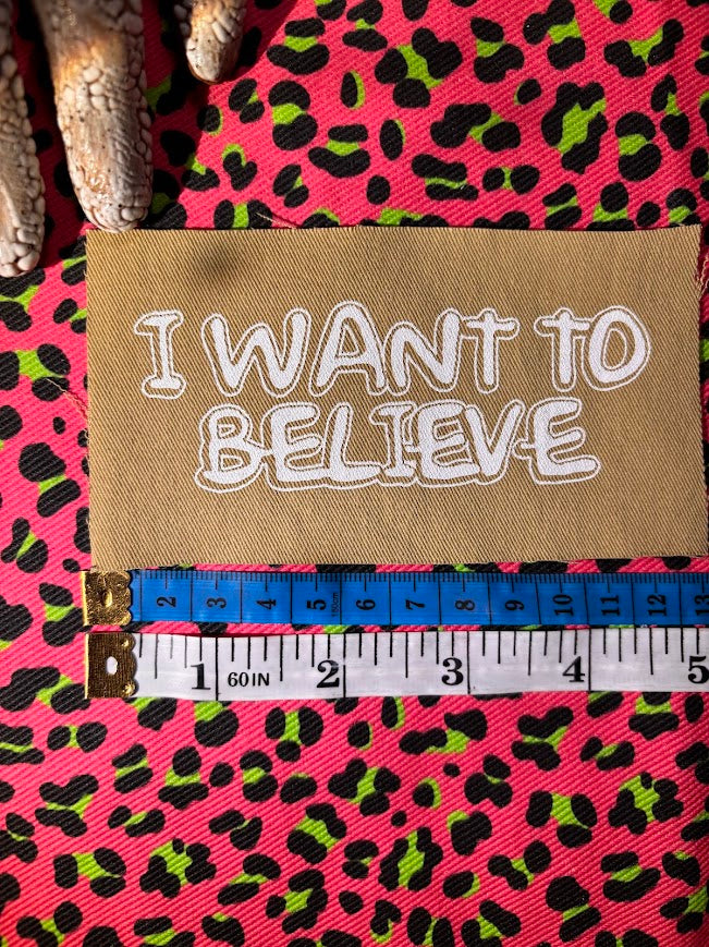 I want to believe Springfield font sew on patch